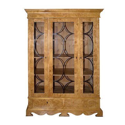 Lot 321 - Biedermeier Maple Cabinet Height 6 feet 10...