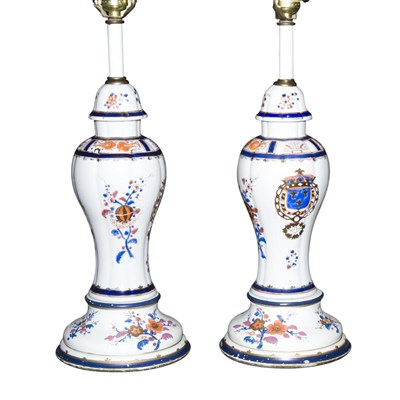 Lot 447 - Pair of Chinese Export Style Porcelain and...