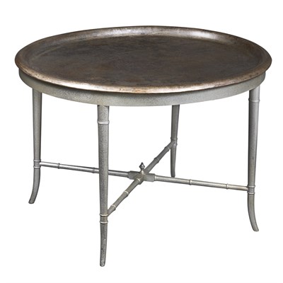 Lot 87 - Regency Style Silvered Metal Tray on Stand...