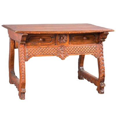 Lot 259 - Baroque Style Walnut Table Height 26 inches,...