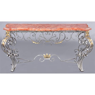Lot 175 - Louis XV Style Wrought Iron Console Second...