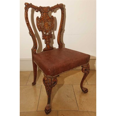 Lot 397 - Pair of Georgian Style Mahogany Side Chairs