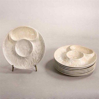 Lot 232 - Set of Eight Portuguese Porcelain Artichoke...