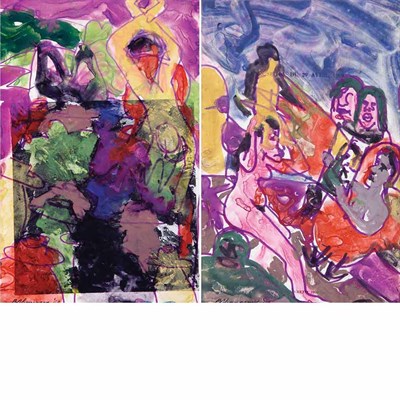 Lot 134 - Bob Thompson American, 1937-1966 Untitled,...