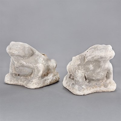 Lot 454 - Pair of Composition Figures of Birds; Together...