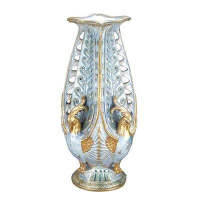 Lot 401 - Amphora Co. Porcelain Phoenix Vase Circa 1902...