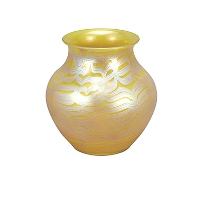Lot 430 - Loetz Glass Vase Circa 1900 Of globular form,...