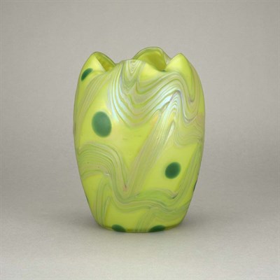 Lot 424 - Unsigned Austrian Art Nouveau Glass Vase Circa...