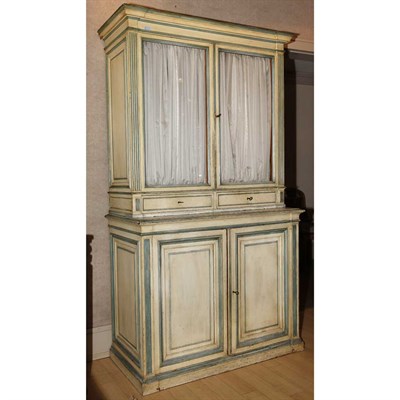 Lot 241 - Provincial Georgian Style Painted Cabinet...