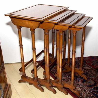 Lot 422 - Nest of Four Regency Style Mahogany Tables...