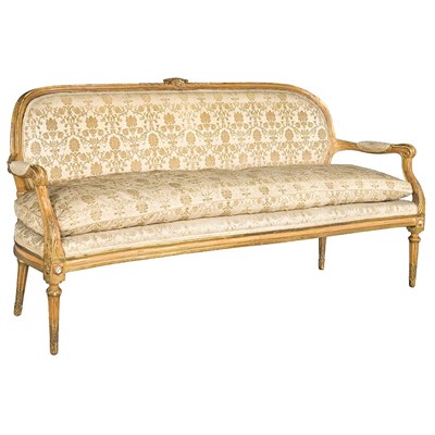 Lot 521 - Italian Neoclassical Painted and Parcel Gilt...