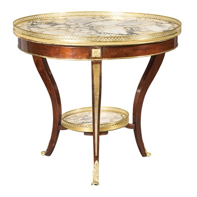 Lot 559 - Louis XVI Style Brass and Gilt-Bronze Mounted...