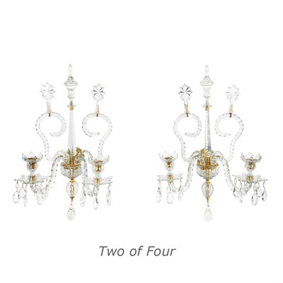 Lot 548 - Set of Four George III Style Colorless Cut...