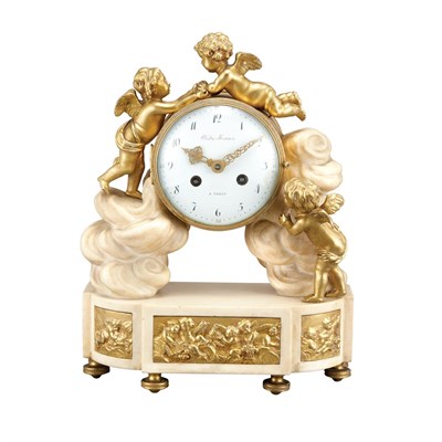 Lot 524 - Louis XVI Gilt-Bronze Mounted Marble Mantel...