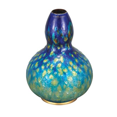 Lot 510 - Limoges Art Deco Style Enameled Copper Vase Of...