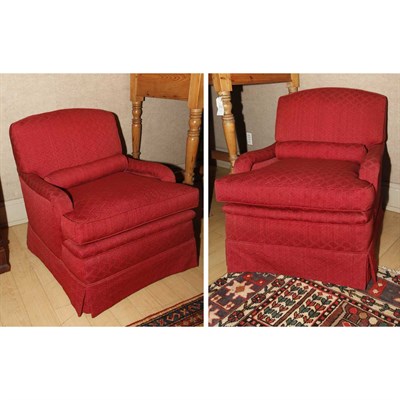 Lot 139 - Pair of Upholstered Club Chairs