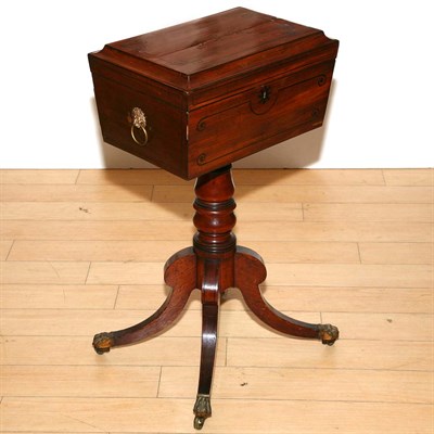 Lot 407 - Regency Style Mahogany Sewing Box Height 29...
