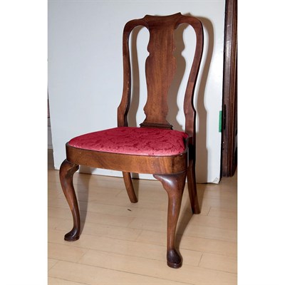 Lot 157 - Set of Four Georgian Style Mahogany Dining Chairs