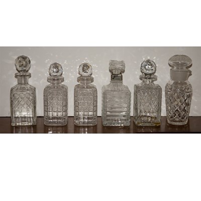 Lot 224 - Group of Six Cut Glass Decanters
