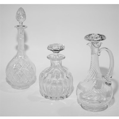 Lot 262 - Group of Seven Colorless Glass Decanters