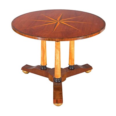 Lot 456 - Neoclassical Style Sunburst Inlaid Mahogany...