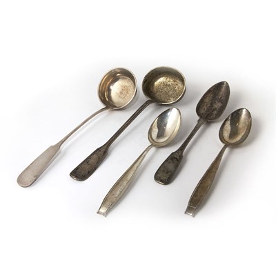 Lot 308 - Group of Five Continental and Coin Silver...