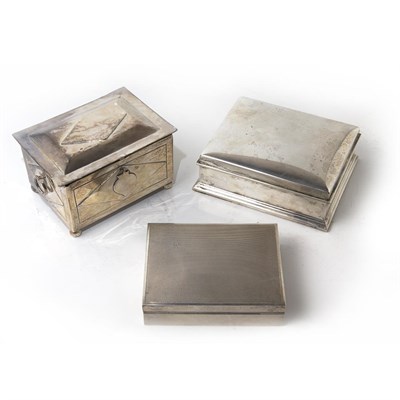 Lot 309 - Group of Three Sterling Silver Boxes...
