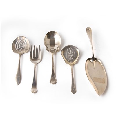 Lot 321 - Group of Sterling Silver Serving Pieces Total...