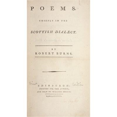 Lot 200 - BURNS, ROBERT Poems, Chiefly in the Scottish...