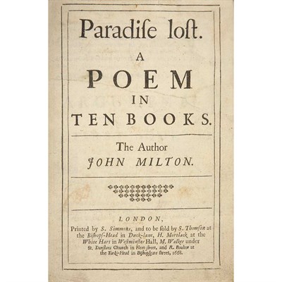Lot 166 - MILTON, JOHN Paradise Lost. A poem in ten...
