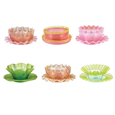 Lot 479 - Group of Six English Machine Threaded Glass...