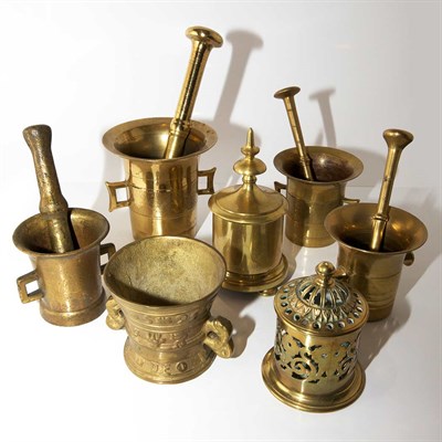 Lot 130 - Group of Gilt-Bronze and Brass Table Articles...