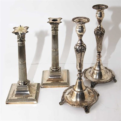 Lot 359 - Pair of Neoclassical Style Silver Plated...