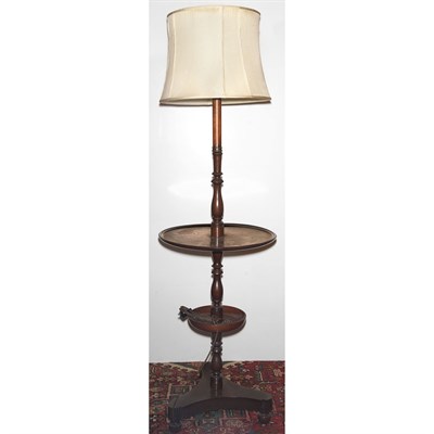 Lot 105 - Georgian Style Mahogany Floor Lamp Height 59...