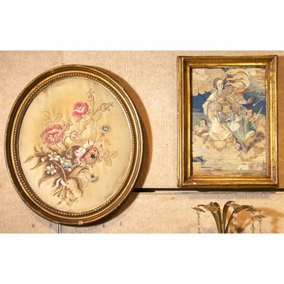 Lot 401 - Group of Four Framed Needlework Pictures...