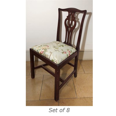 Lot 205 - Set of Eight George III Style Mahogany Dining...