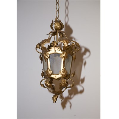 Lot 440 - Louis XV Style Gilt-Metal Lantern Height 20...