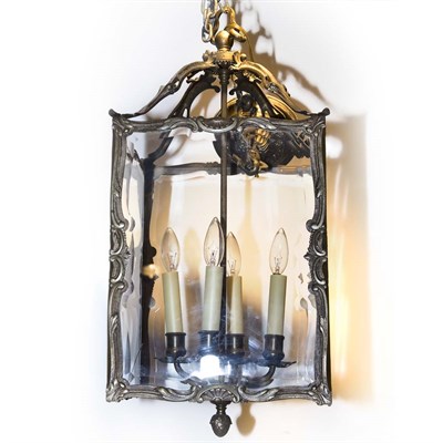 Lot 443 - Neoclassical Style Bronze Hall Lantern Height...