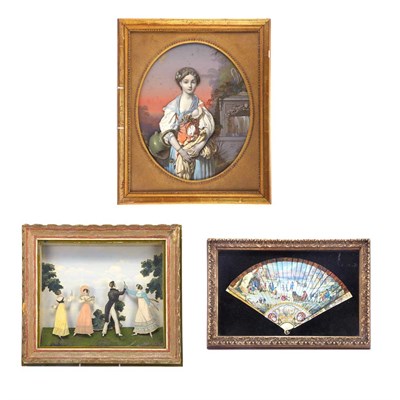 Lot 158 - Two Victorian Decoupage Scenes 19th Century...