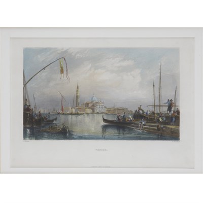 Lot 85 - After J. B. Pine VENICE Hand-colored engraving....
