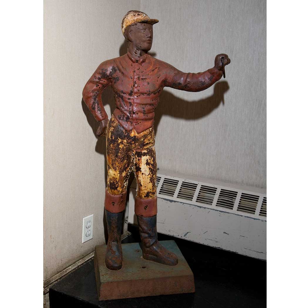 Lot 107 - Painted Iron Lawn Jockey Statue