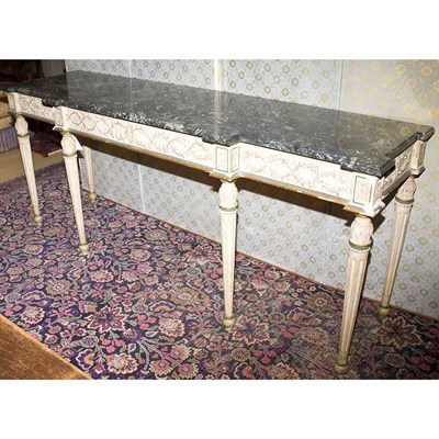 Lot 199 - Neoclassical Style Carved and Painted Wood...