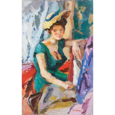 Lot 27 - Pierre Cornu French, 1895-1996 Seated Woman...