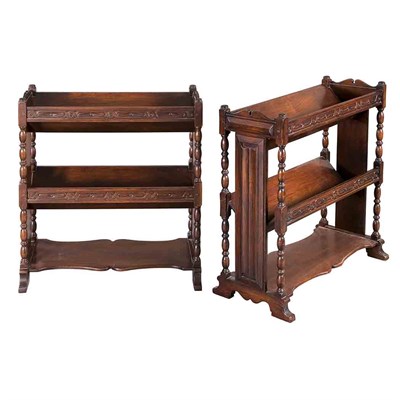 Lot 387 - Pair of Victorian Style Stained Mahogany...