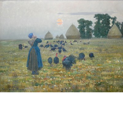 Lot 51 - Louis Le Poittevin French, 1847-1909 Farm...