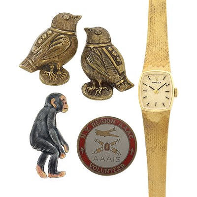 Lot 204 - Group of Gold and Silver Jewelry, Loose Stones and Metal Items