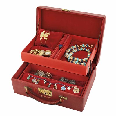 Lot 212 - Group of Sterling Silver Jewelry and Items and Group of Assorted Costume Jewelry and Jewelry Box