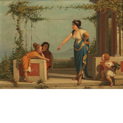 Lot 26 - Egisto Sarri Italian, 1837-1901 Fallen Grapes,...