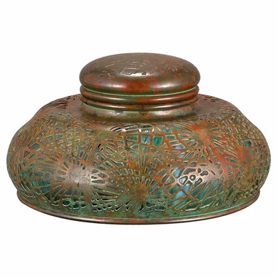 Lot 413 - Group of Tiffany Studios Bronze and Favrile...