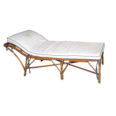 Lot 263 - Victorian Bamboo Chaise Lounge Length 6 feet 3...